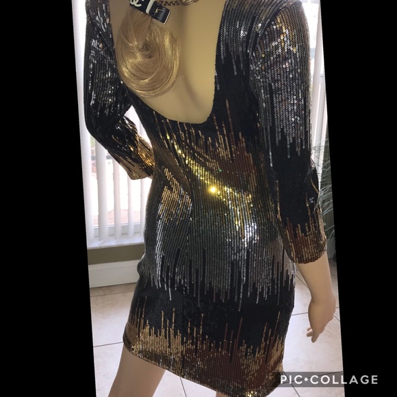 Sequined Bodycon Mini - Picture 5 of 8
